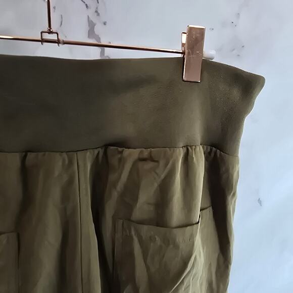 Maeve Pants Womens Small Olive Army Jogger High Rise Crop Cicerone Boho - Picture 11 of 12